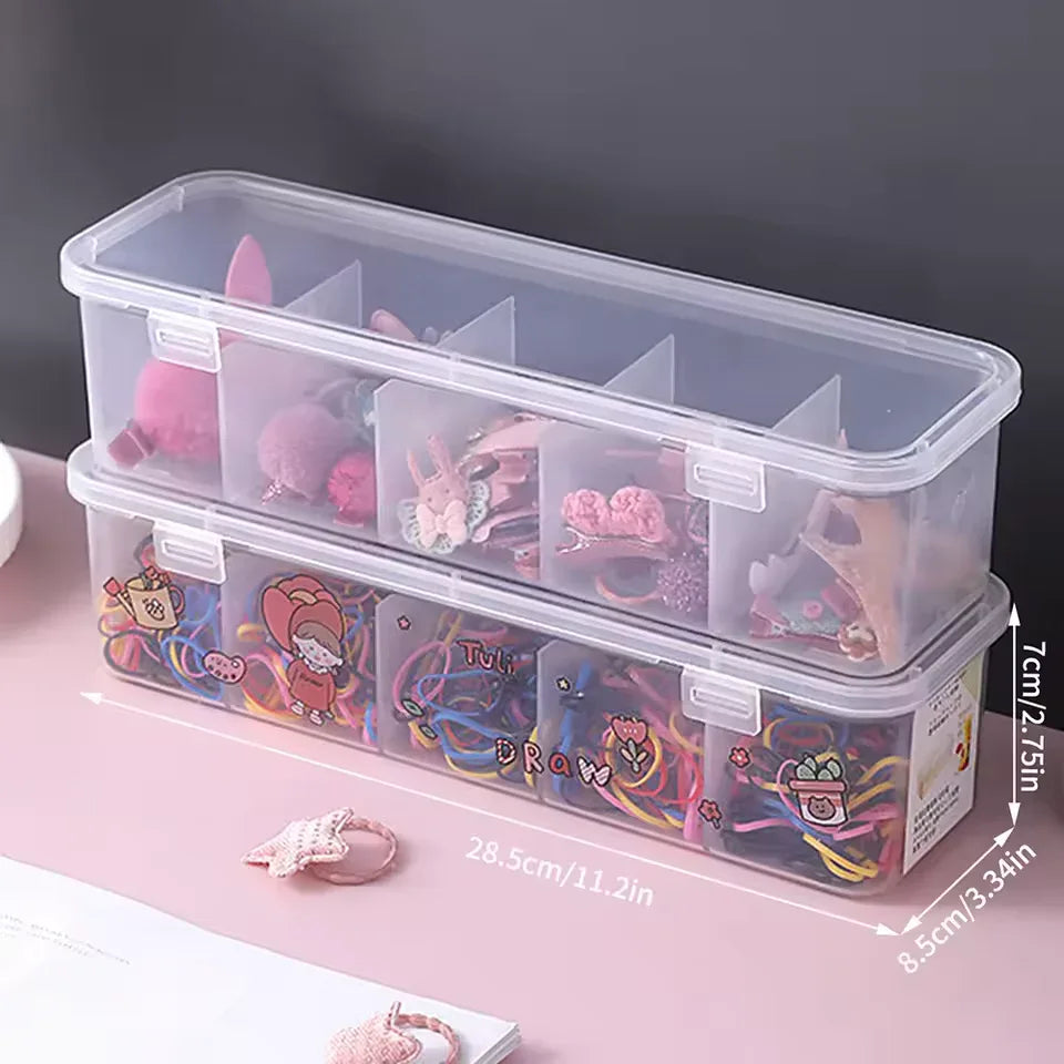 Plastic Jewelry Storage Box with Compartments - Clarify.pk
