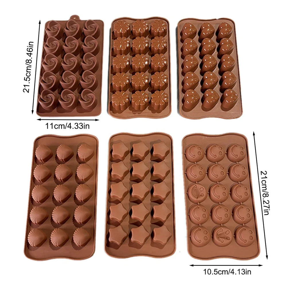 Silicone Chocolate Mold Flexible (Random design) - Clarify.pk