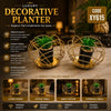 Geometric Metal Plant Holder Set