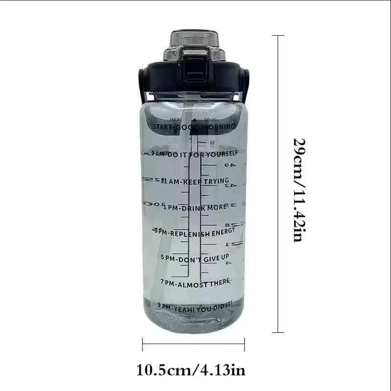 2 Liter Water Bottle for Girls with Time Marker - Clarify.pk