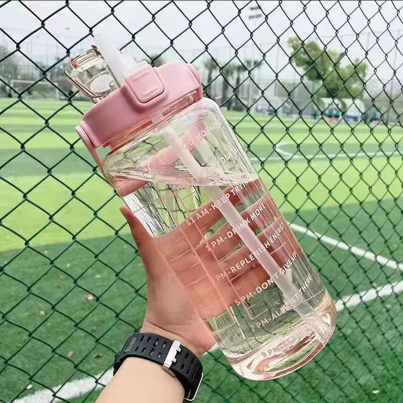 2 Liter Water Bottle for Girls with Time Marker - Clarify.pk