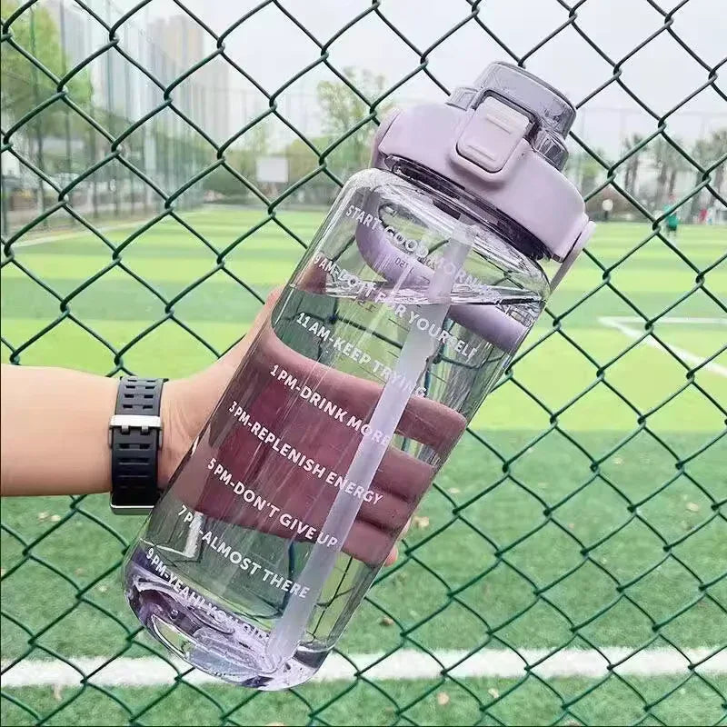 2 Liter Water Bottle for Girls with Time Marker - Clarify.pk