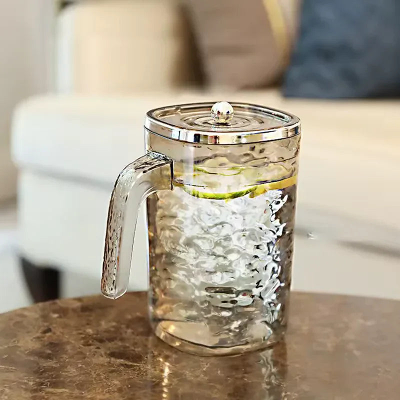 Glass Juice Pitcher with Lid - Elegant Design - Clarify.pk