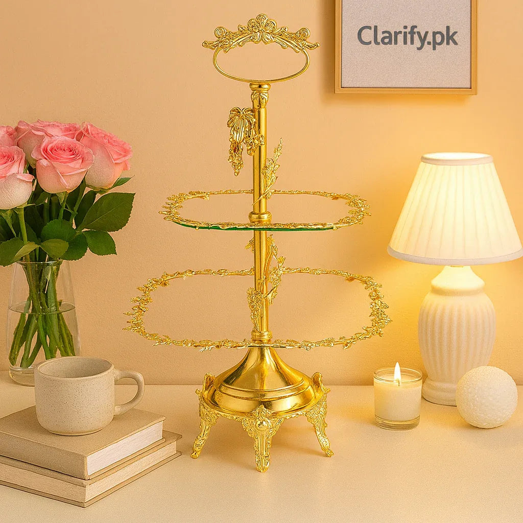 2 Tier Organizer Dessert Holder Stand - Clarify.pk