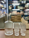 5-Piece Ribbed Crystal Decanter Set