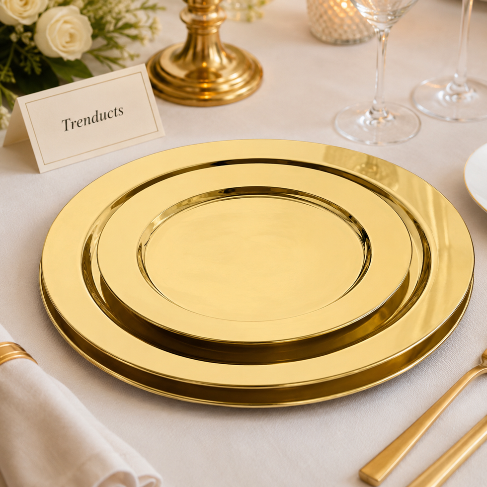 Premium Golden Charger Plate Size Collection
