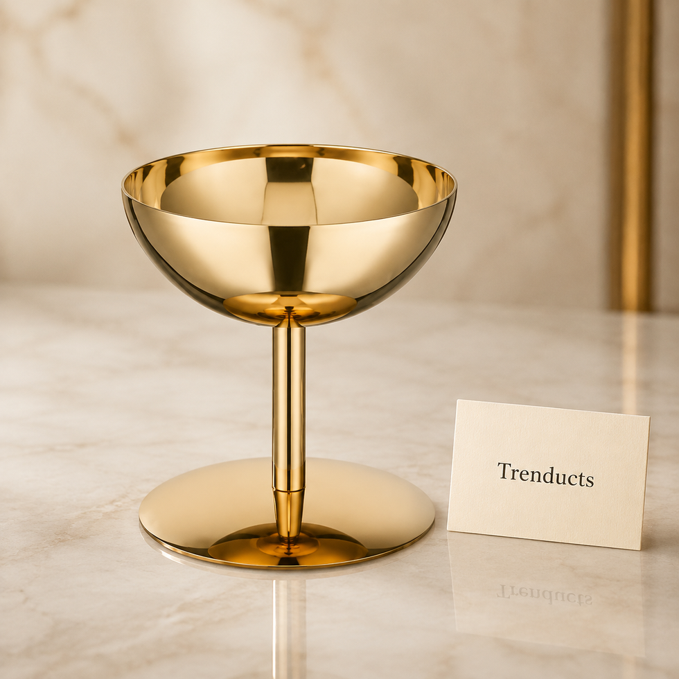 Golden Footed Dessert Ice Cream Cup