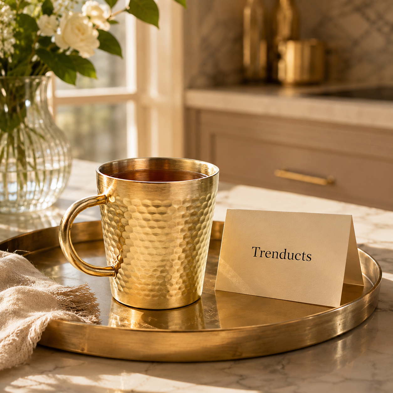 Hammered Metallic Tea Cup Style Collection