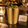 Premium Hammered Metallic Tumbler Glass Collection