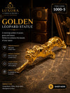 Luxury Golden Leopard Statue – 11 Inch