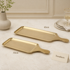 Golden Rectangular BBQ Bat Serving Platter