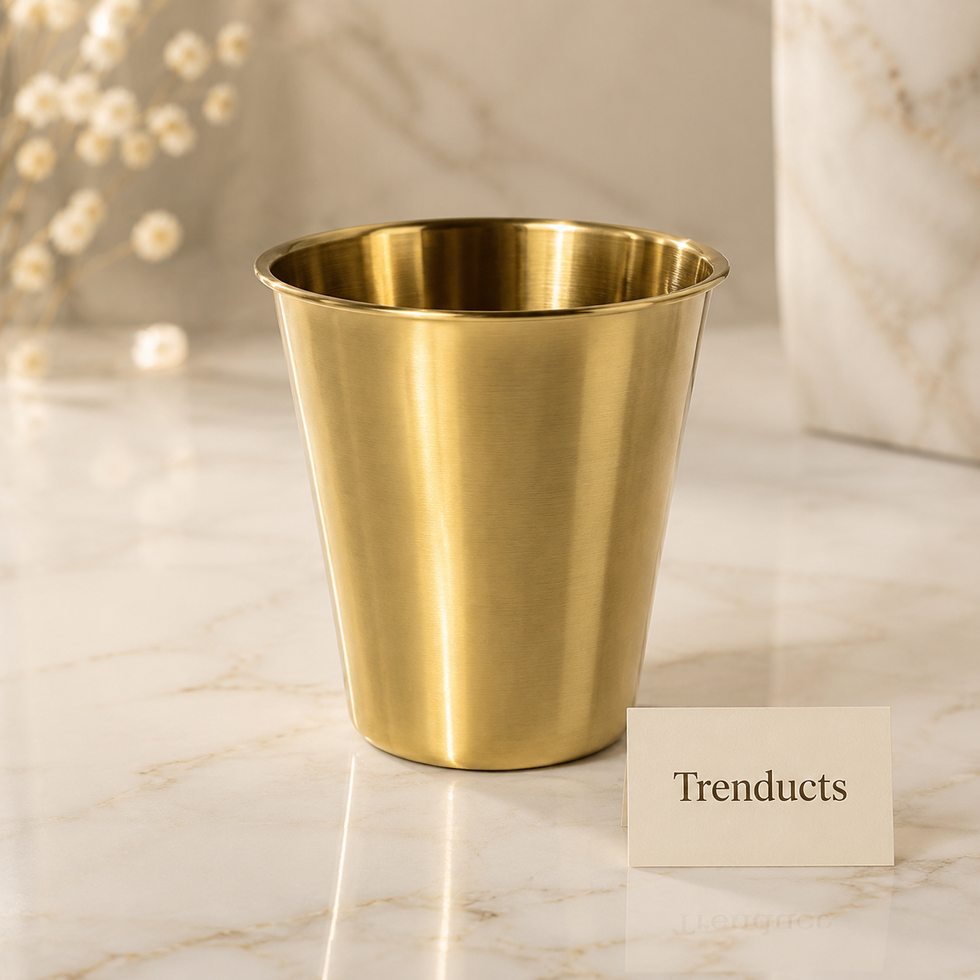 Elegant Golden Plain Tumbler Glass 350ml