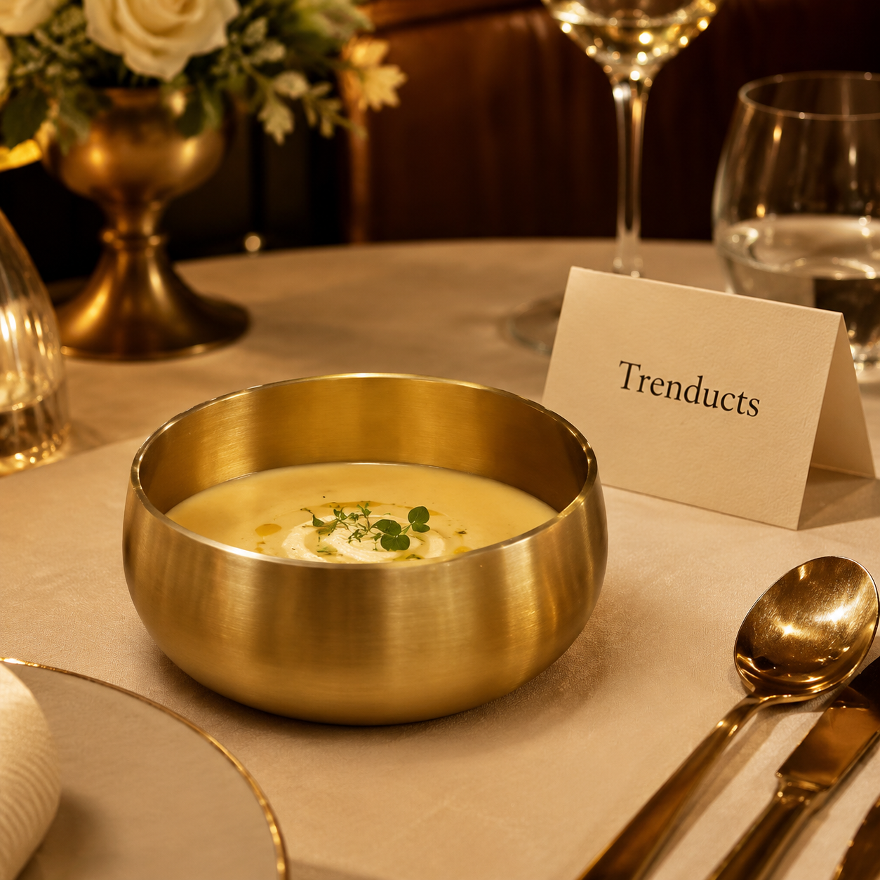 Golden Modern Soup Bowl Style Collection