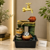 Golden Tap Stone-Ledge Tabletop Water Fountain