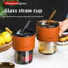 Bamboo Node Glass Straw Cup with Thickened Glass - Clarify.pk