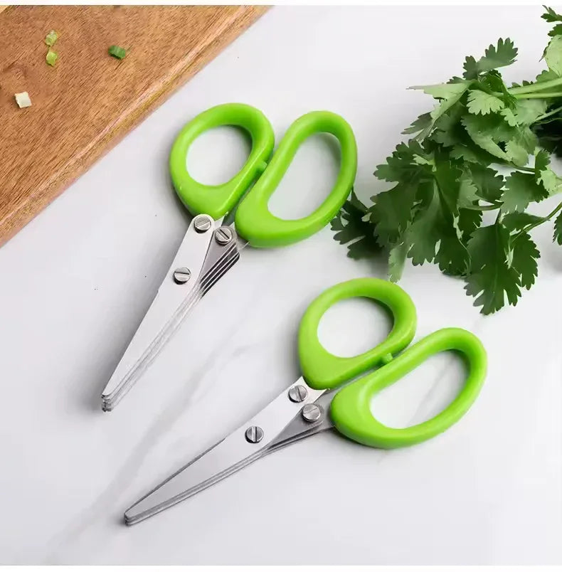 5 Blade Cutting Scissors for Kitchen Use