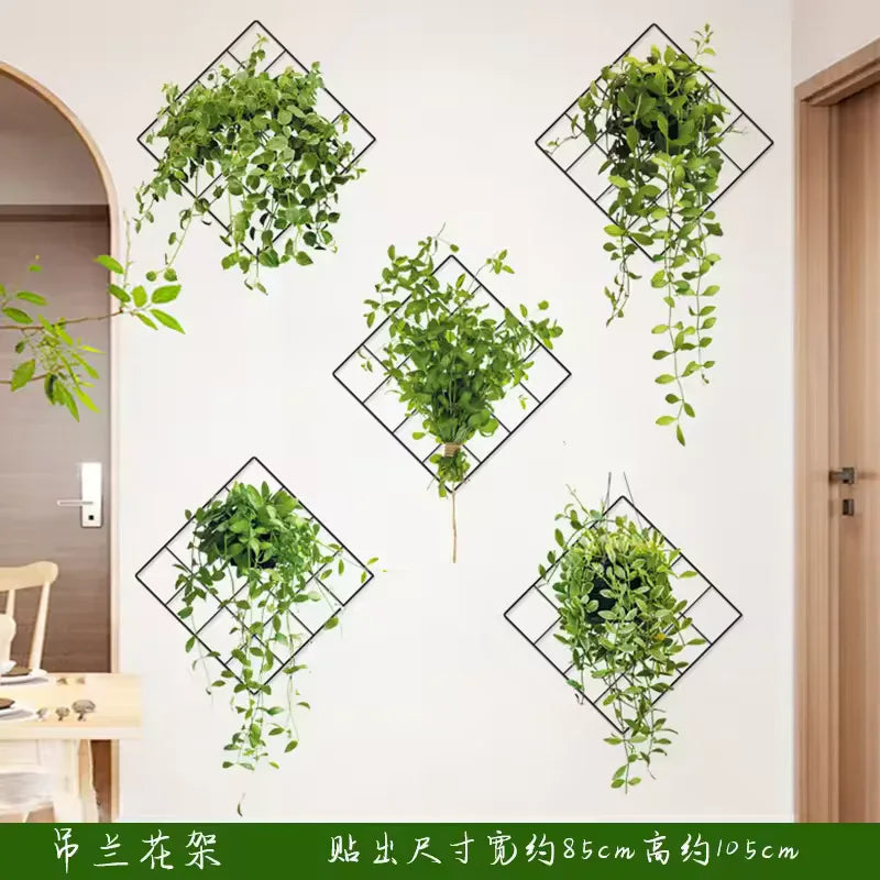 Green Plant Wall Stickers for Home Decor