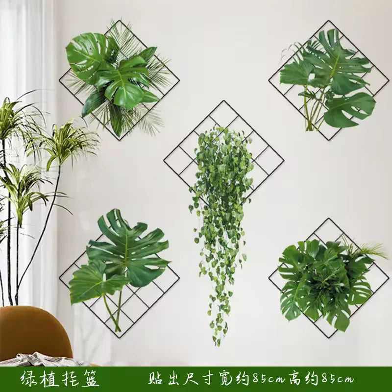 Green Plant Wall Stickers for Home Decor