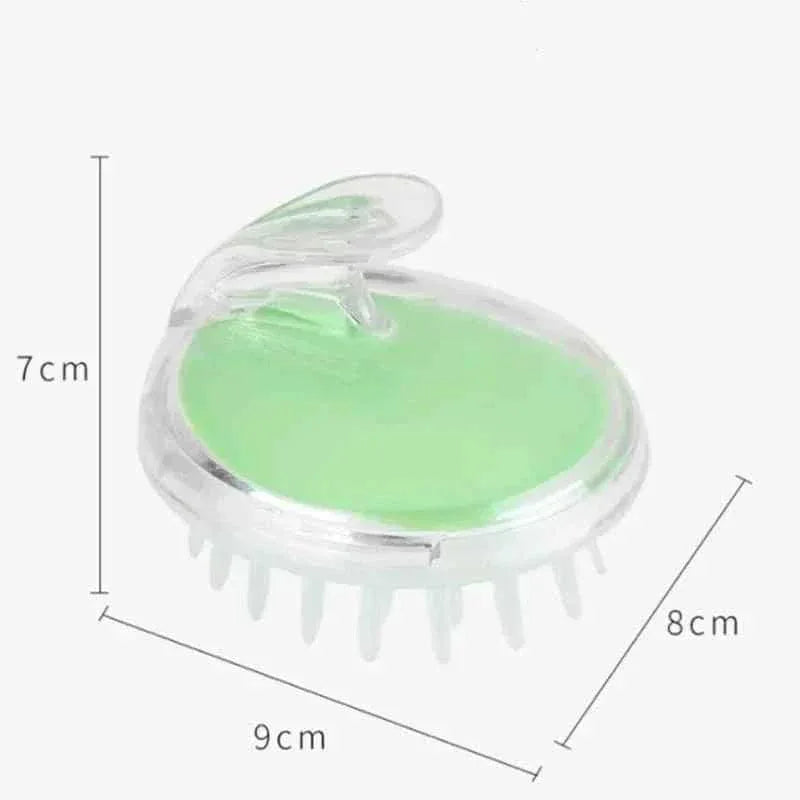 Silicone Scalp Massage Brush with Soft Bristles