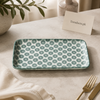 Danny Home Grey Green Pattern Rectangular Plate