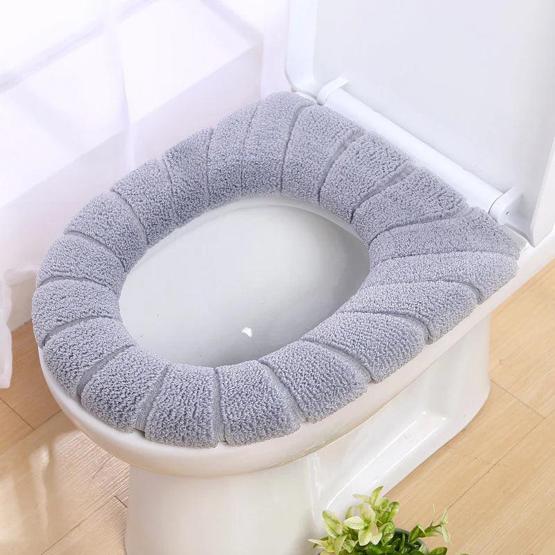 Washable Toilet Seat Cover for Easy Cleaning and Comfortable Stretching - Clarify.pk