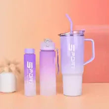 3 Pieces Water Bottle Set - Stylish & Durable - Clarify.pk