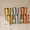 Premium Hammered Metallic Tumbler Glass Collection