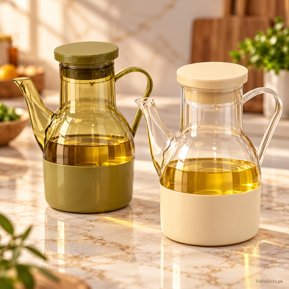 Handled Oil Dispenser Bottle with Pouring Spout