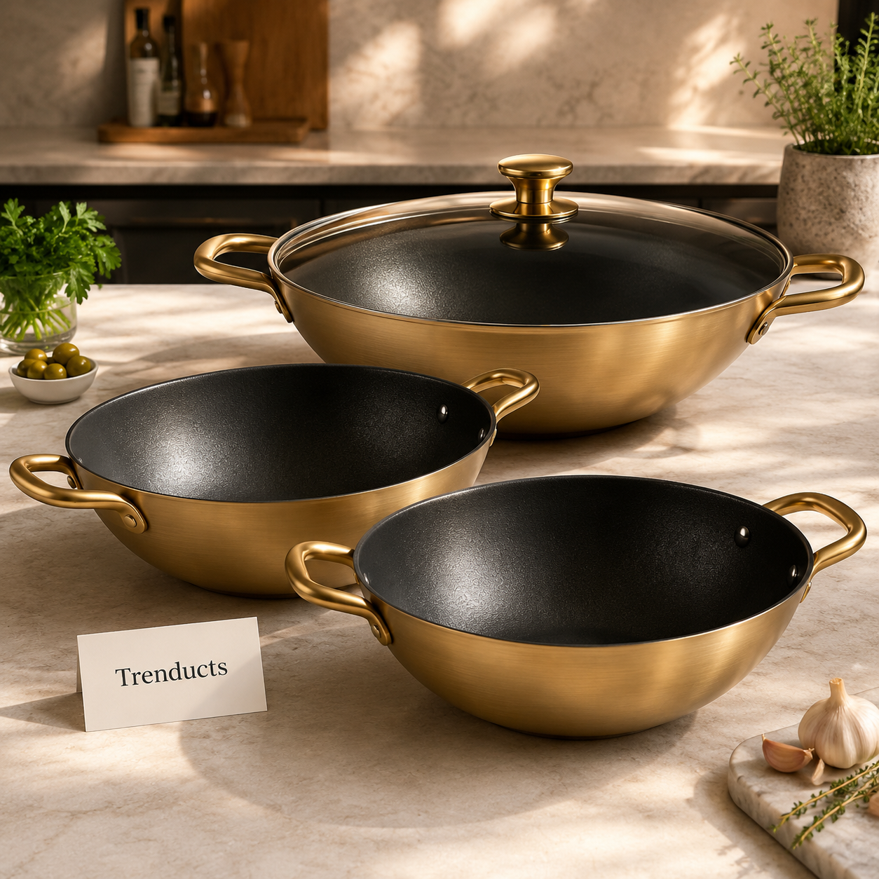 Heavy Gauge Stainless Steel Cooking Wok
