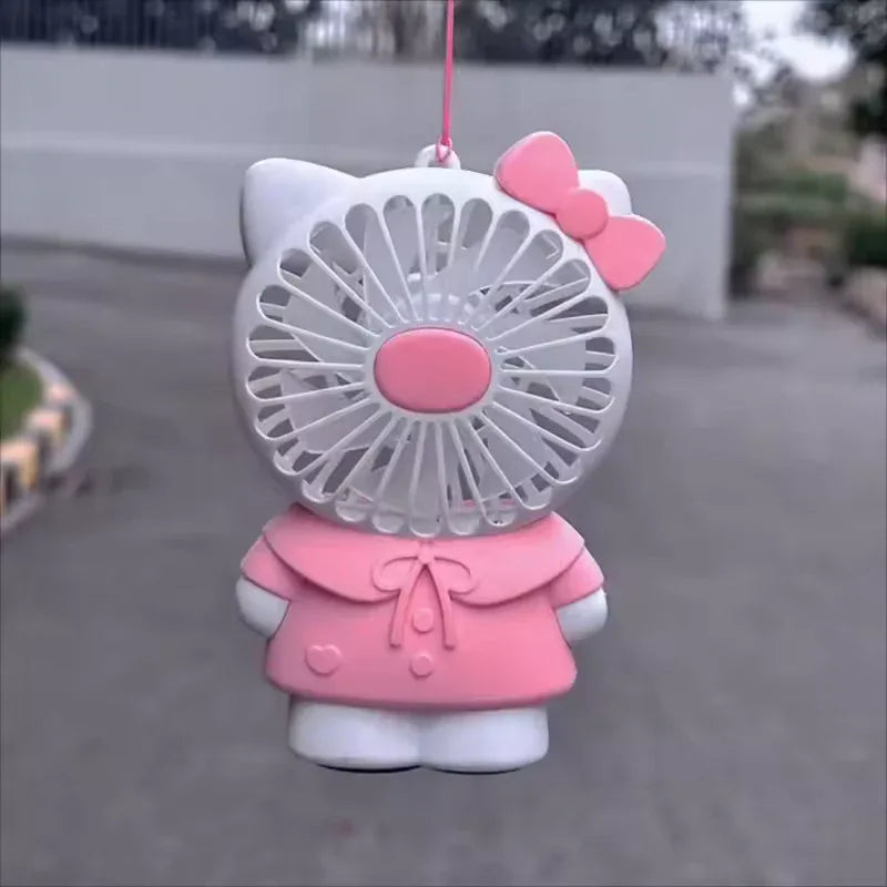 Hello Kitty Handheld Fan - Cute USB Rechargeable