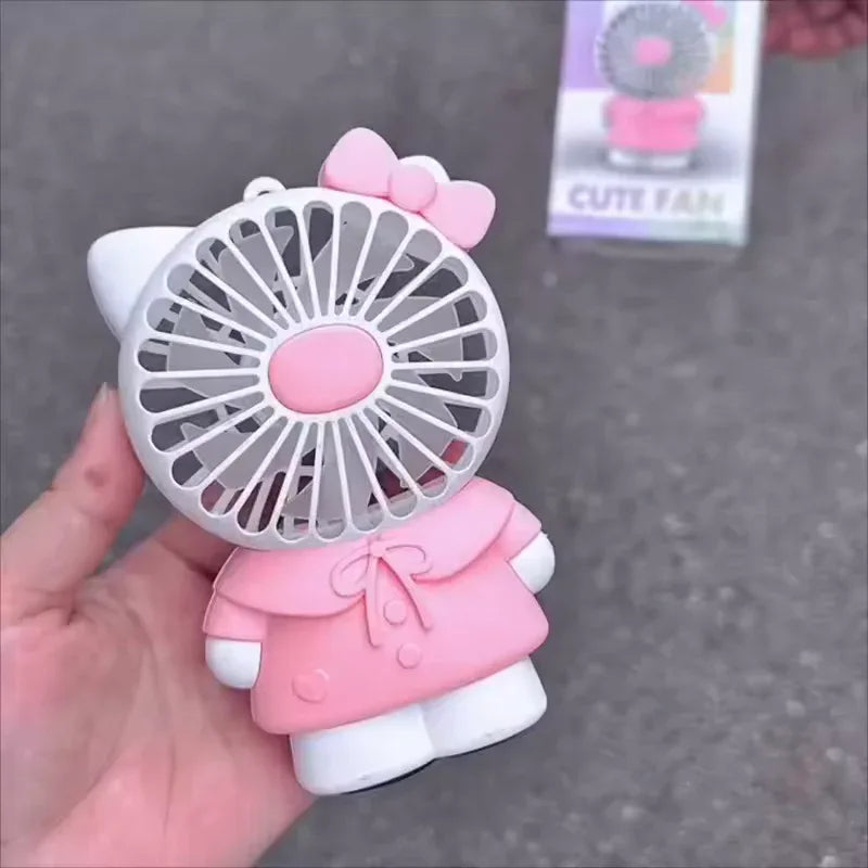 Hello Kitty Handheld Fan - Cute USB Rechargeable