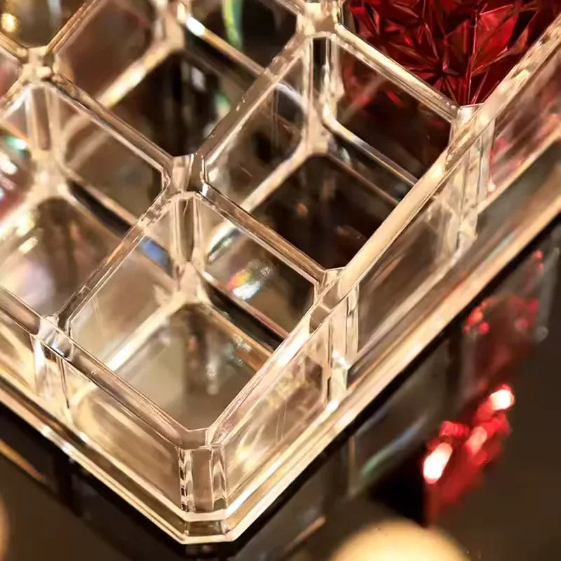 9 Grid Lipstick Holder Clear Acrylic Organizer