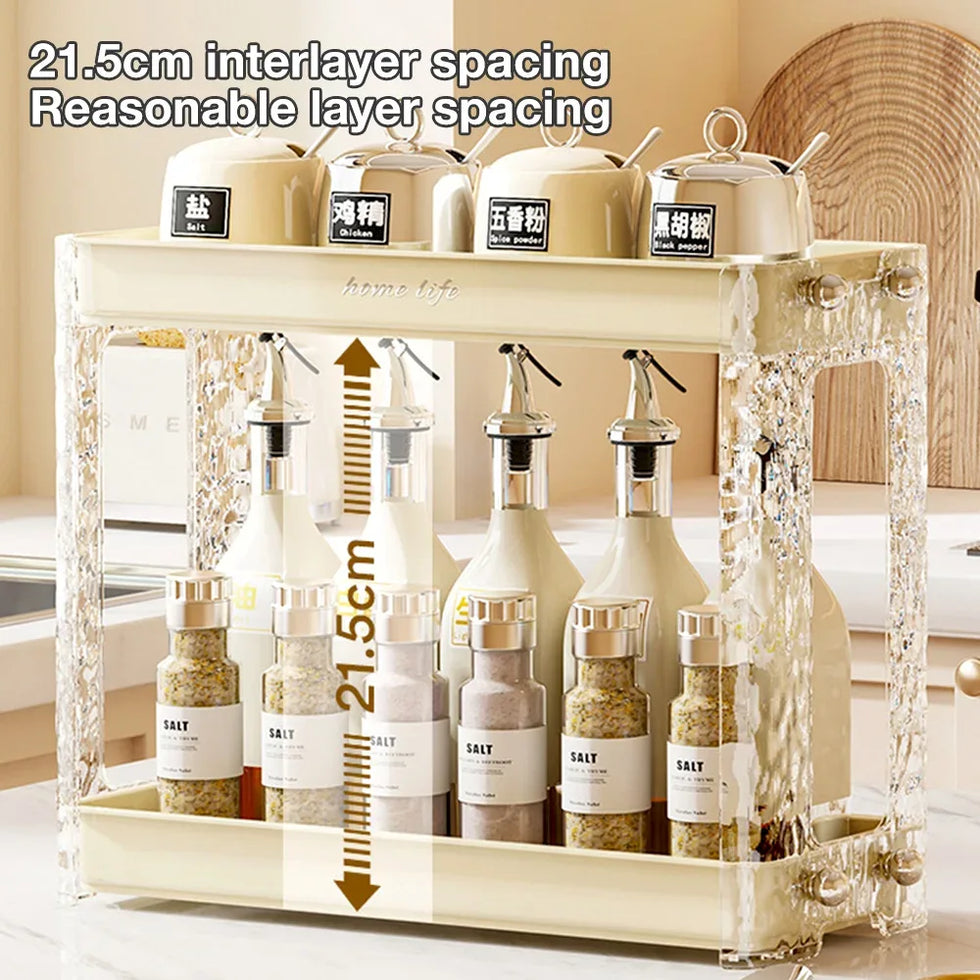2 Tier Spice Rack Organizer for Kitchen