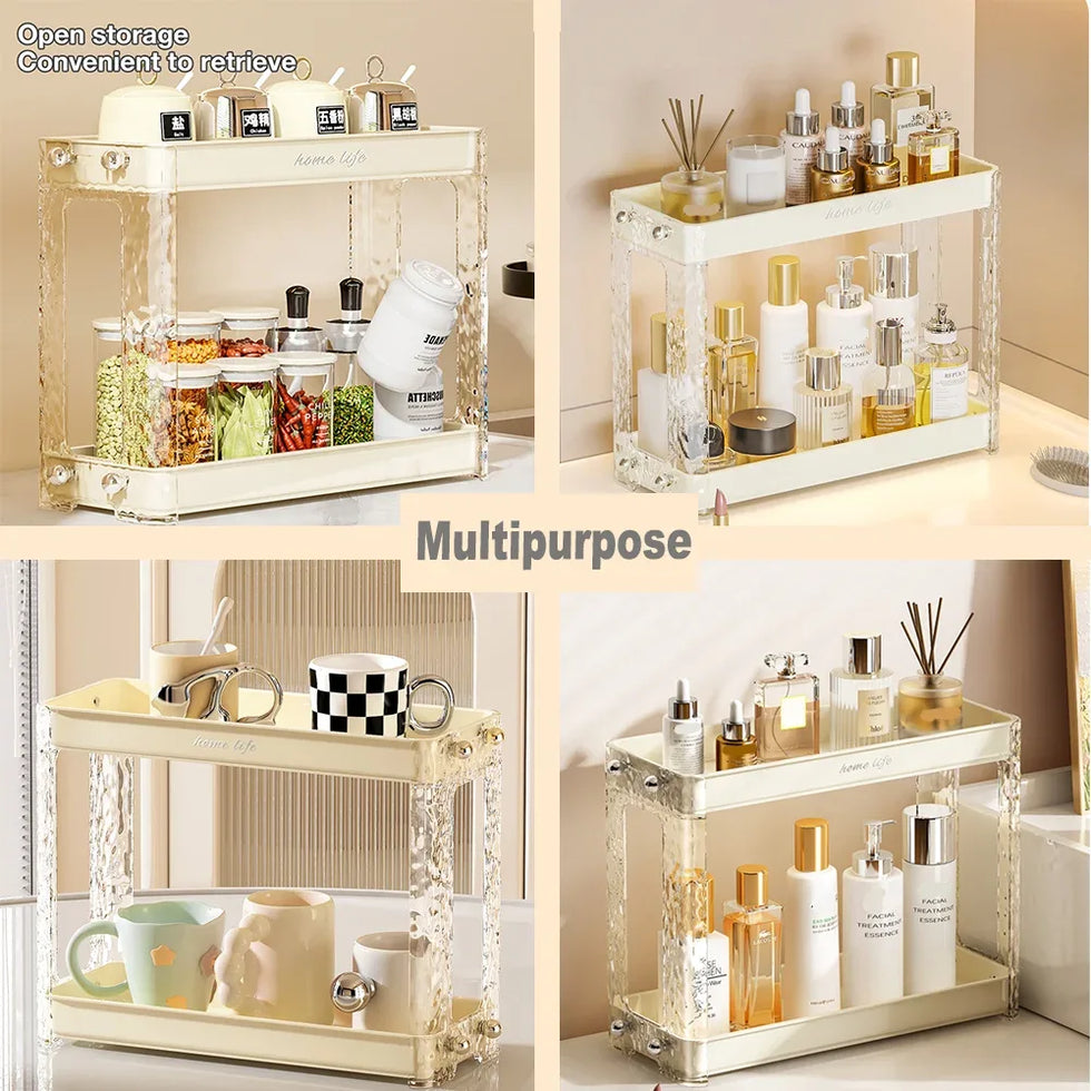 2 Tier Spice Rack Organizer for Kitchen
