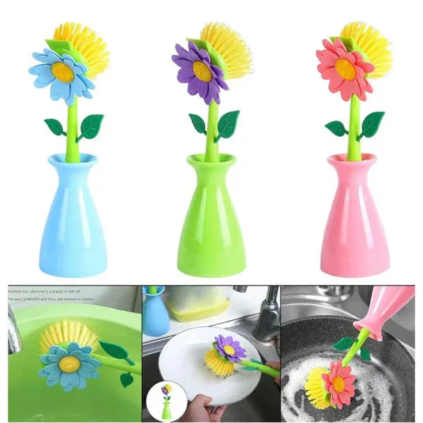 Floral dish brush set – Colorful Vases - Clarify.pk