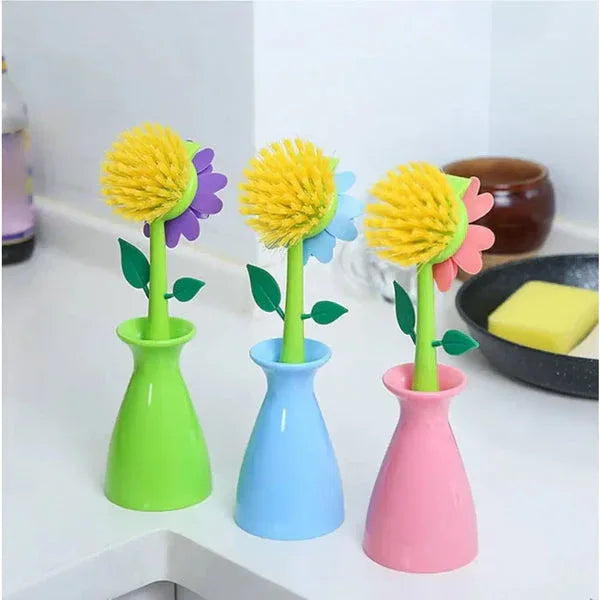 Floral dish brush set – Colorful Vases - Clarify.pk