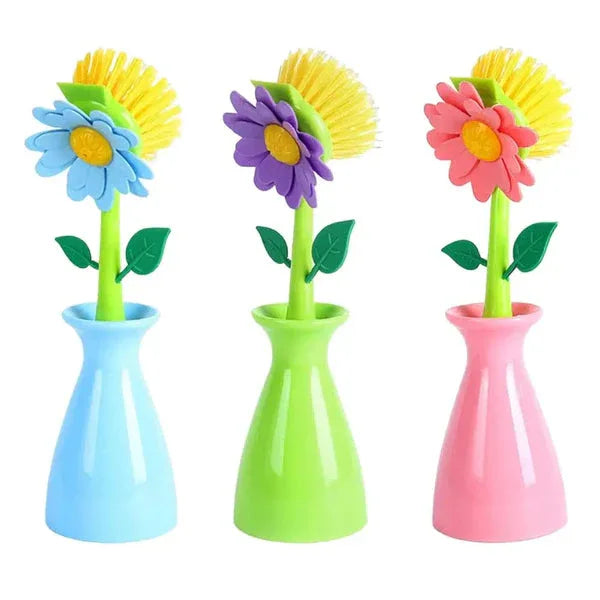 Floral dish brush set – Colorful Vases - Clarify.pk