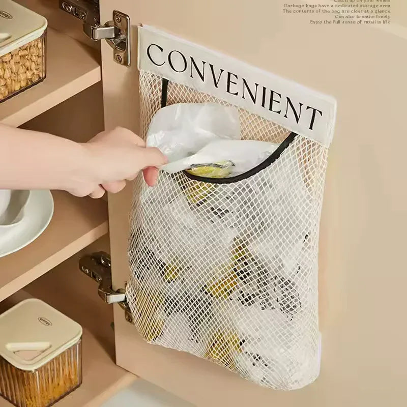 میش کابینہ کوڑا کرکٹ بیگ ڈسپنسر آرگنائزر