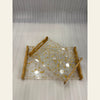 Gold Flake Acrylic Tray Set with Wood Handles – 2 Pieces