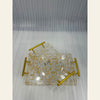 Gold Flake Acrylic Tray Set with Bar Handles – 2 Pieces