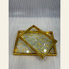 Gold Botanical Acrylic Tray Set – 2 Pieces