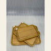 Bamboo Floral Corner Tray Set – 3 Pieces