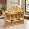Hut-Shaped 9-Piece Glass Masala Jar Set