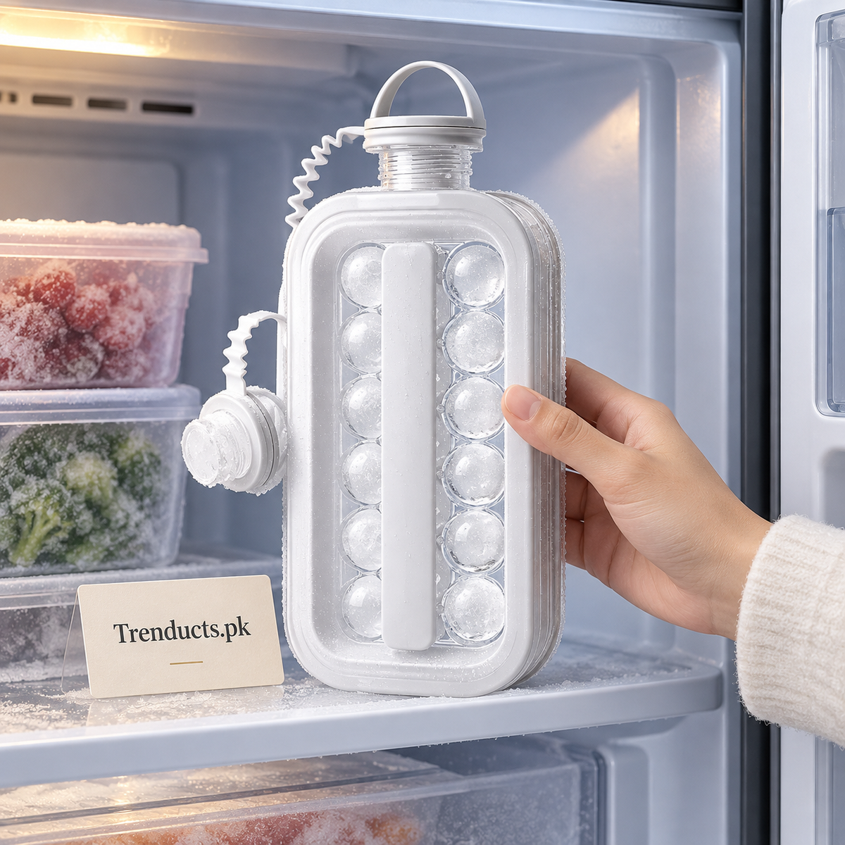 Ice Ball Maker Bottle – Portable Ice Cube Mould Kettle for Drinks, Juice & Cocktails