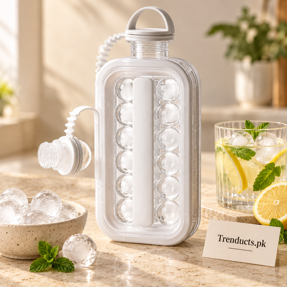 Ice Ball Maker Bottle – Portable Ice Cube Mould Kettle for Drinks, Juice & Cocktails
