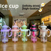 Large Capacity Plastic Water Bottle with Straw (Random Color) - Clarify.pk