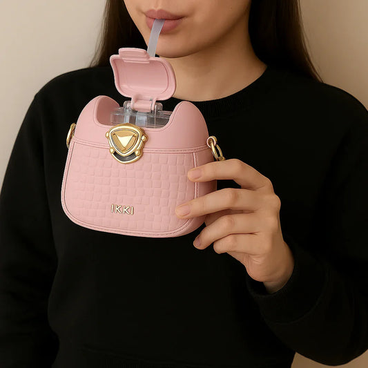 Portable Straw Cup with Bag - Stylish & Travel-Friendly 550ml - Clarify.pk