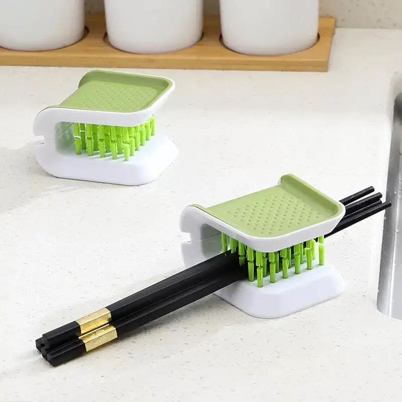 U-Shaped Cutlery Cleaning Brush – Double-Sided Kitchen Knife & Tableware Scrubber