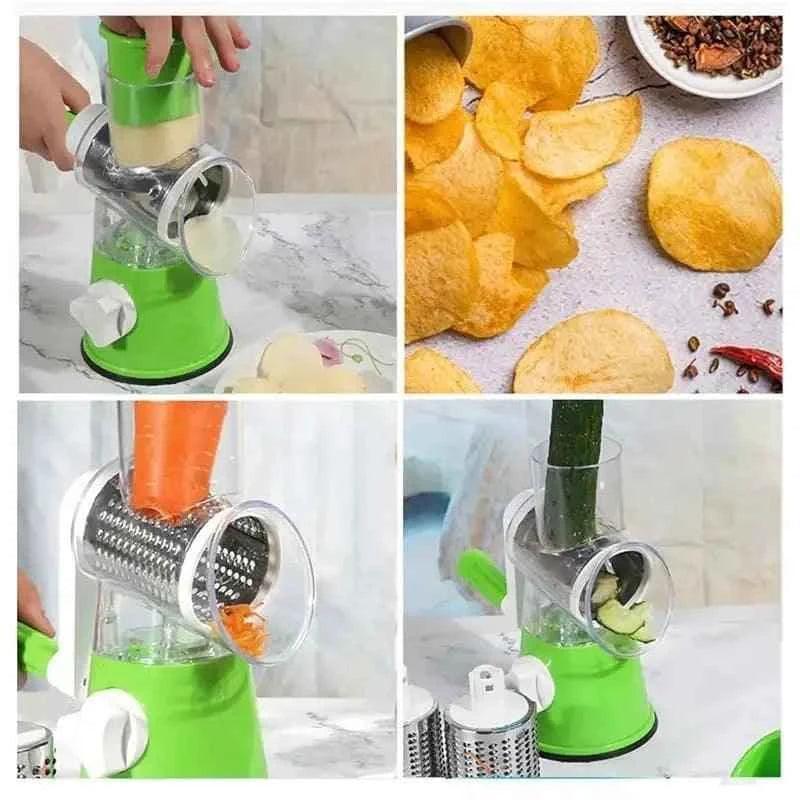 3 in 1 Manual Vegetable Cutter Slicer for Effortless Food Prep - Clarify.pk
