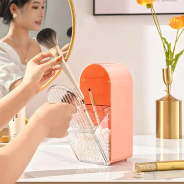 Stackable Makeup & Lipstick Organizer with Dustproof Cover